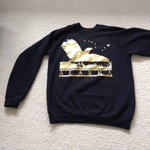 vintage 70s black Alaska sweatshirt eagle